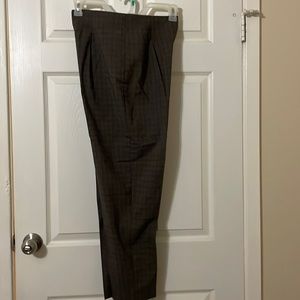 Gently Used, Womens Size 10 Petite, Briggs Plaid Pants (Black and Maroon)